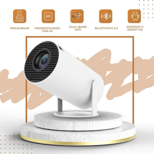 Beamer | WiFi, HDMI, Bluetooth | 4K support | Android 11 ingebouwd | Projector