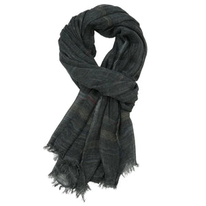 Henkjan Cotton Blue Lined Lightweight Men's Scarf