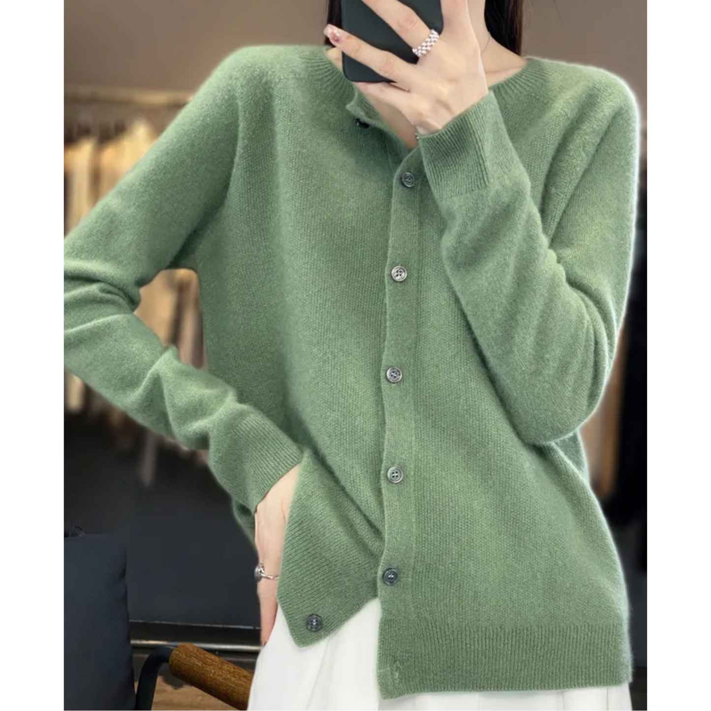 Dila wool women cardigan sweater