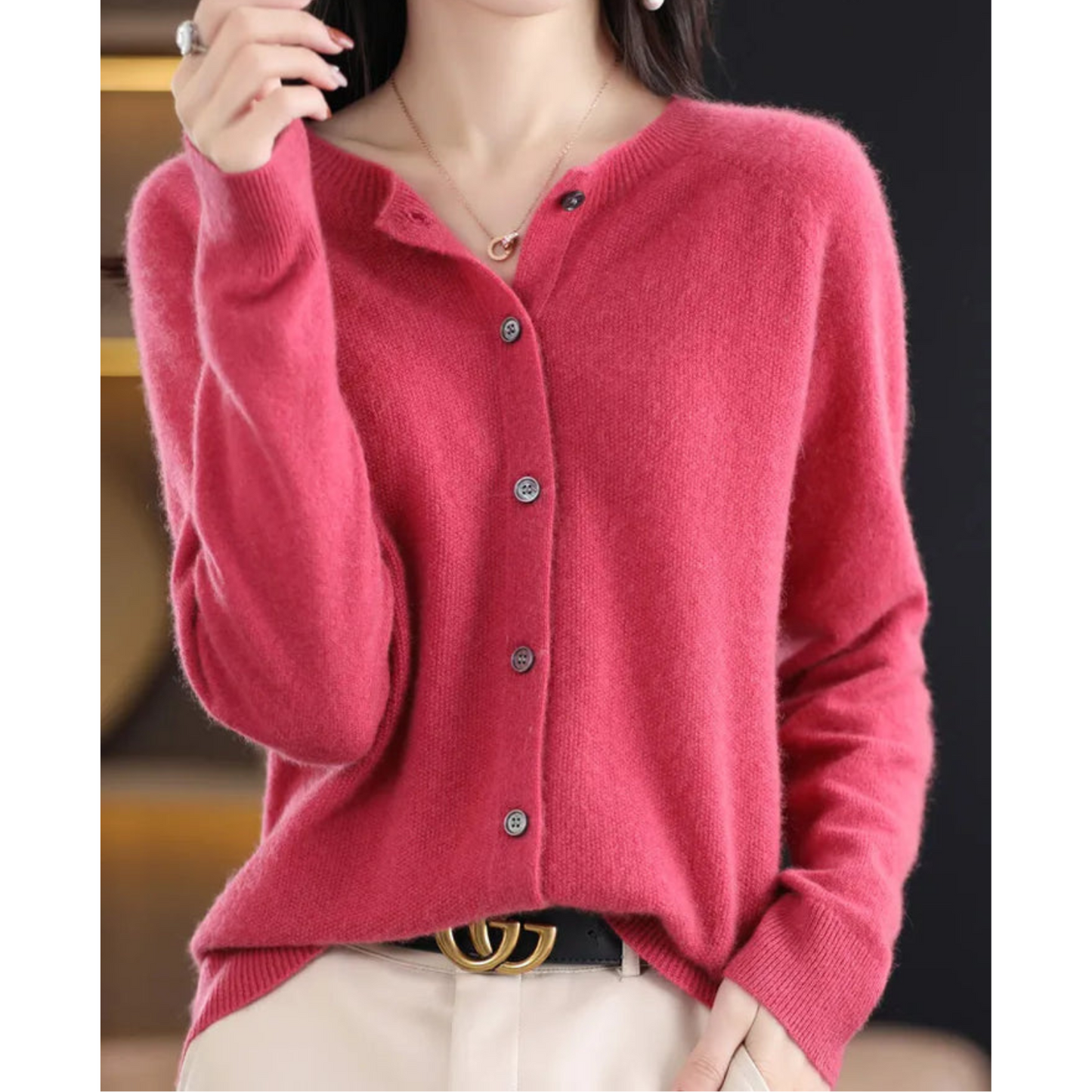 Dila wool women cardigan sweater