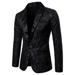 Ronn printed black lightweight comfortable men's jacket