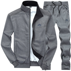 KOBUS Sporty Grey Letter Print Men's Tracksuit