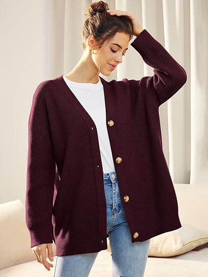 Bettina Lightweight V Neck Button Cardigan