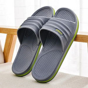 LIEKE Grey Waterproof Lightweight Men's Slippers