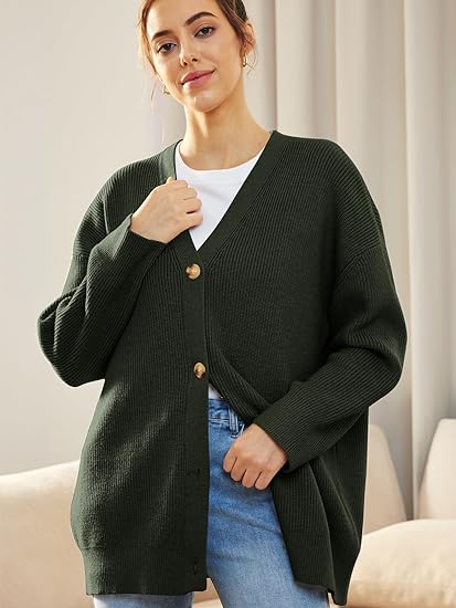 Bettina Lightweight V Neck Button Cardigan