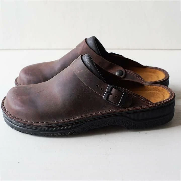 Orthopedische Leren Slippers Voor Mannen